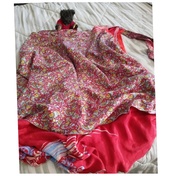 Reversible TRUE Wrap Around Skirt Boho Bohemian Style S M L● - Picture 7 of 8